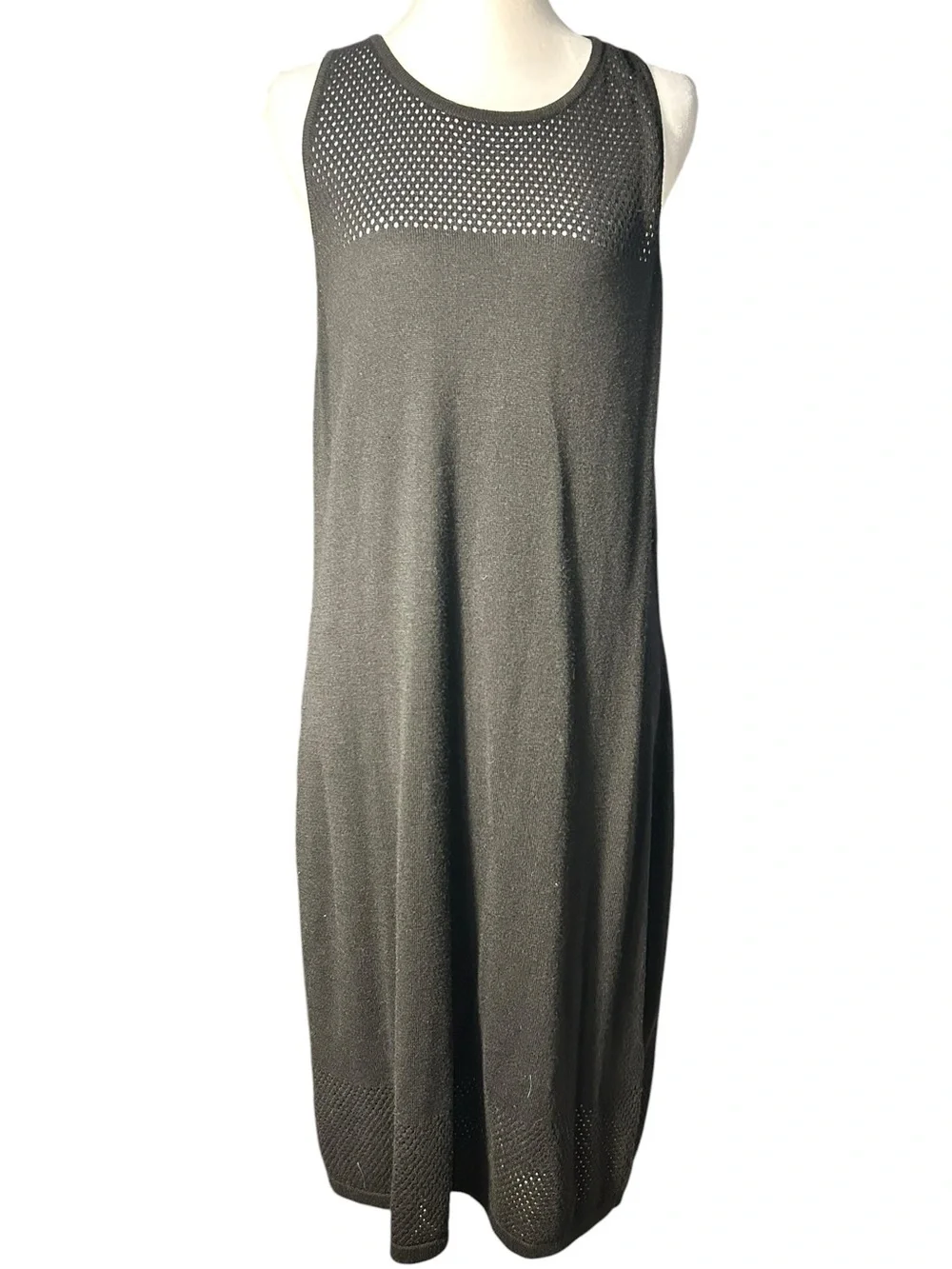 Michael Kors Sleeveless Knit Dress Black L
